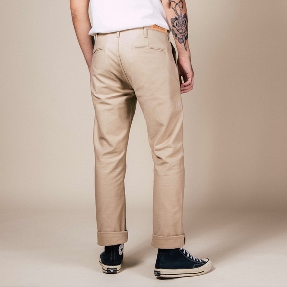 Benzak Denim Men's Straight Chino, Sand‎ Military Twill - Picture 3 of 15